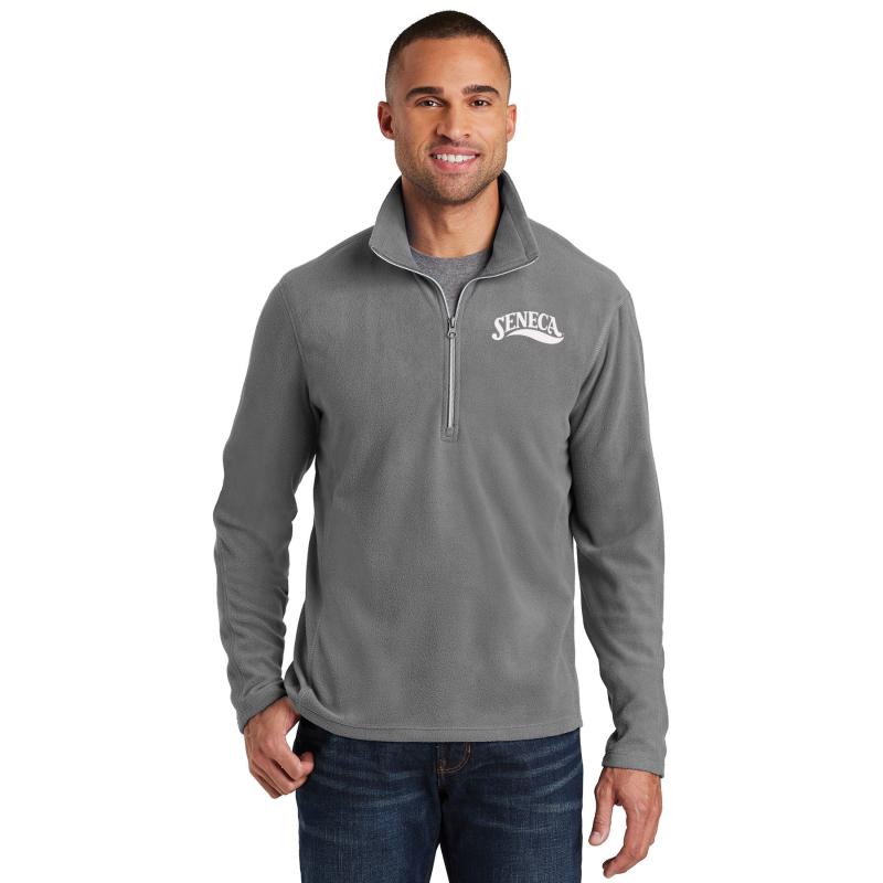 F224 Port Authority® Microfleece 1/2-Zip Pullover, LEFT OVERHEART EMBRIDERY