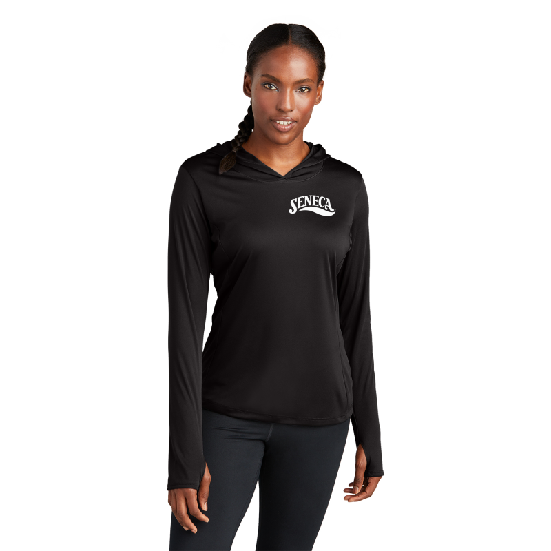   LST358 Sport-Tek ® Ladies PosiCharge ® Competitor ™ Hooded Pullover; LEFT CHEST EMBROIDERED LOGO