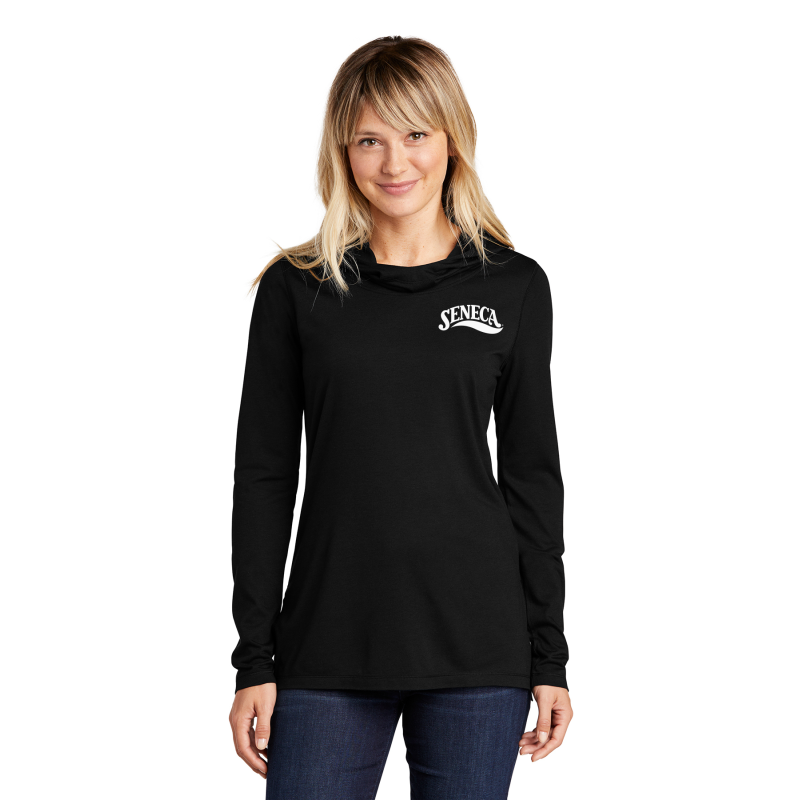 LST406  Sport-Tek ® Ladies PosiCharge ® Tri-Blend Wicking Long Sleeve Hoodie; EMBROIDERED LOGO LEFT CHEST